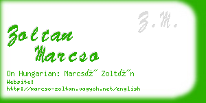 zoltan marcso business card